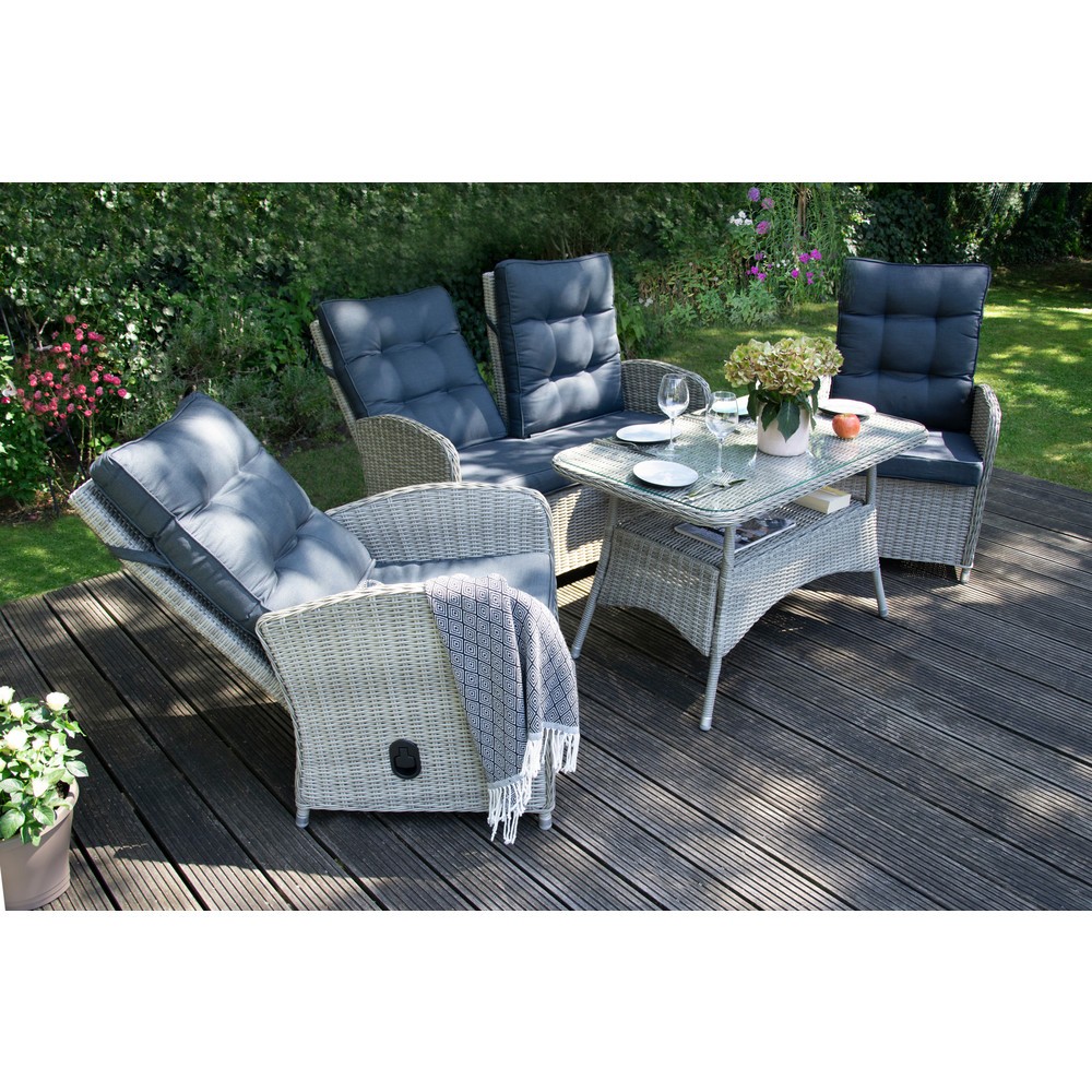 Produktabbildung Nr. 7: Außenmöbel-Set "Monte Carlo", 1x Sofa, 2x Sessel, 1x Tisch