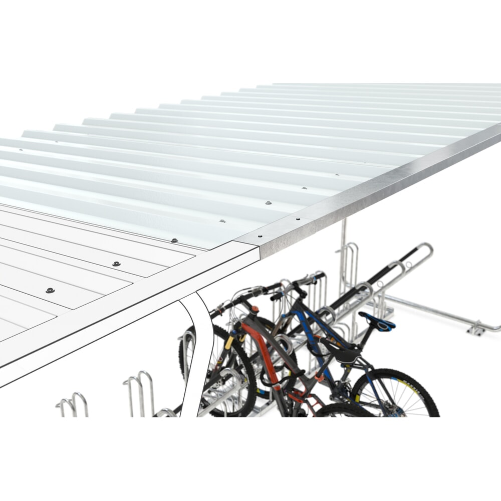 N° de l'image du produit 4 : Canopy BASIC, 1 face, travée auxiliaire, largeur 4.300 mm