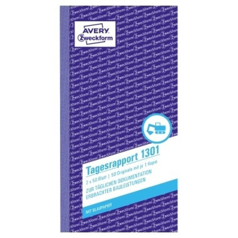 Produktabbildung: Avery Zweckform Bautagesbericht 1301 105x200 gelb 2x50Blatt