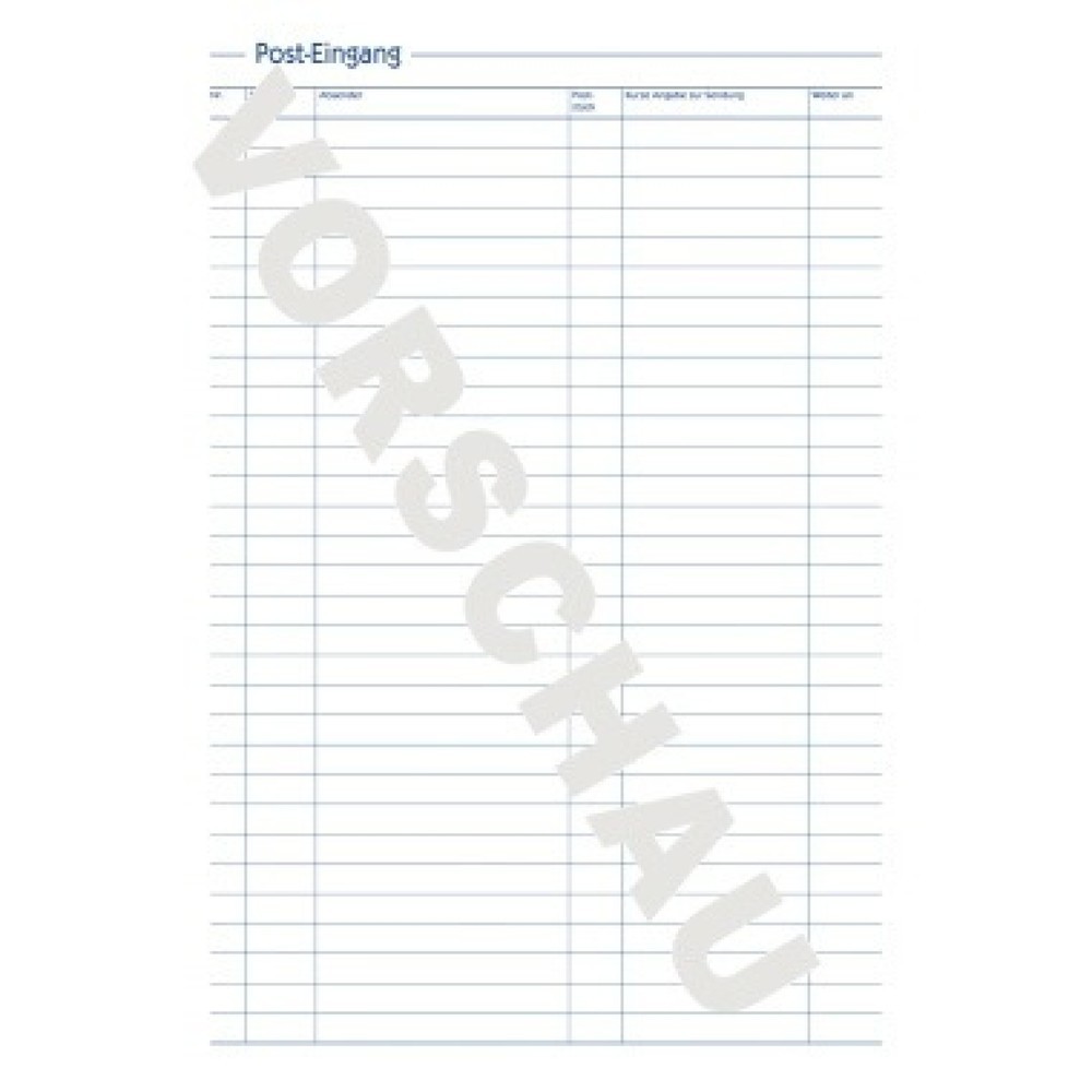 Produktabbildung: Avery Zweckform PosteinAusgang Formularbuch 931 DIN A4 50Bl.