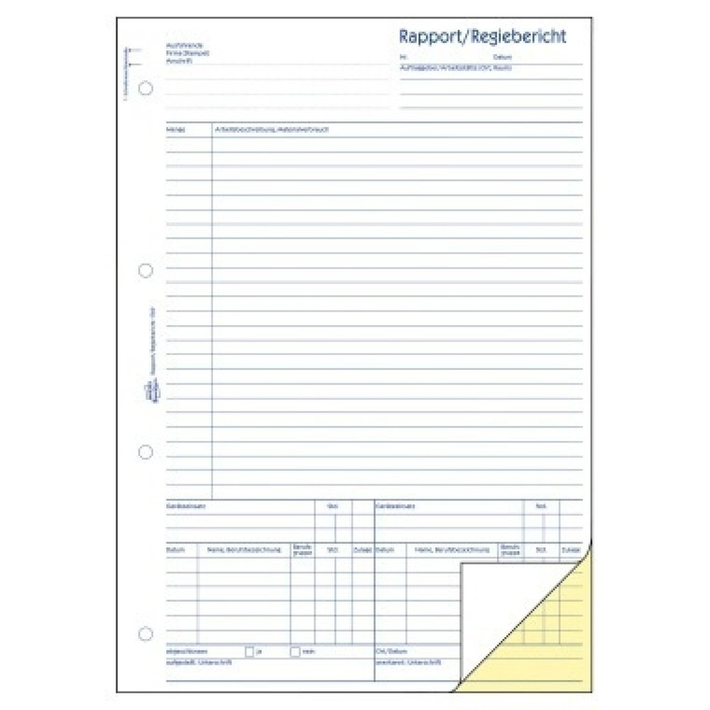 Produktabbildung: Avery Zweckform Rapport 1769 DIN A4 +Durchschlag 2x40Bl.