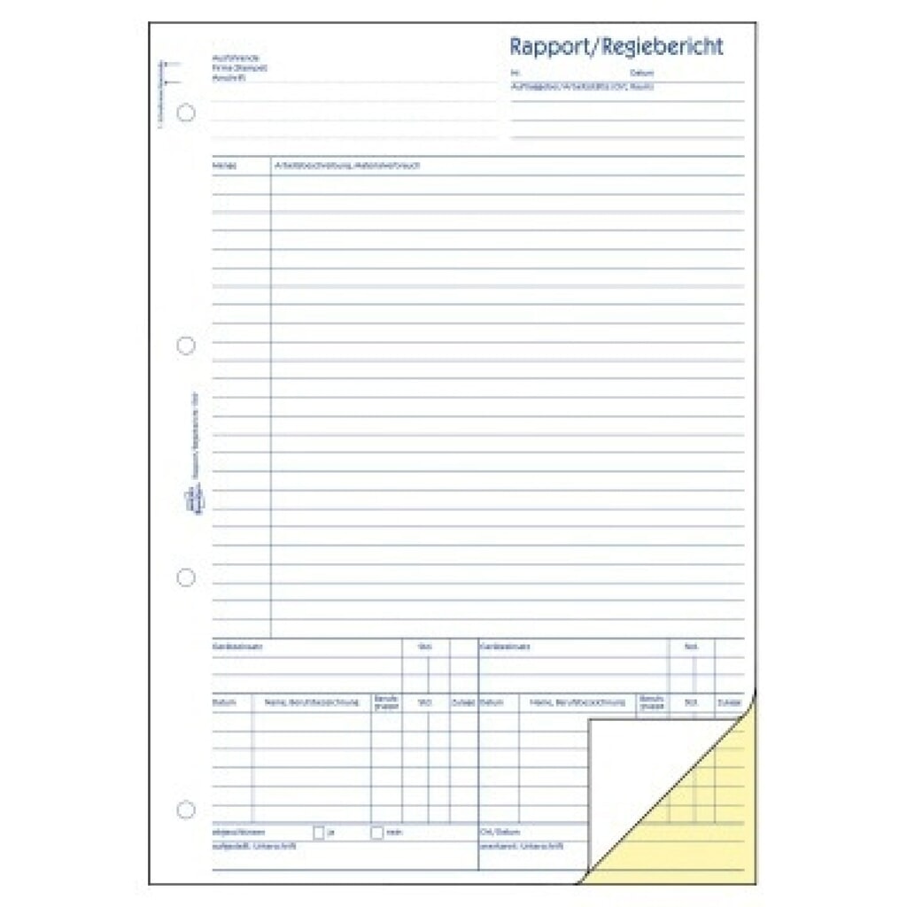 Produktabbildung: Avery Zweckform Rapport 1769 DIN A4 +Durchschlag 2x40Bl.