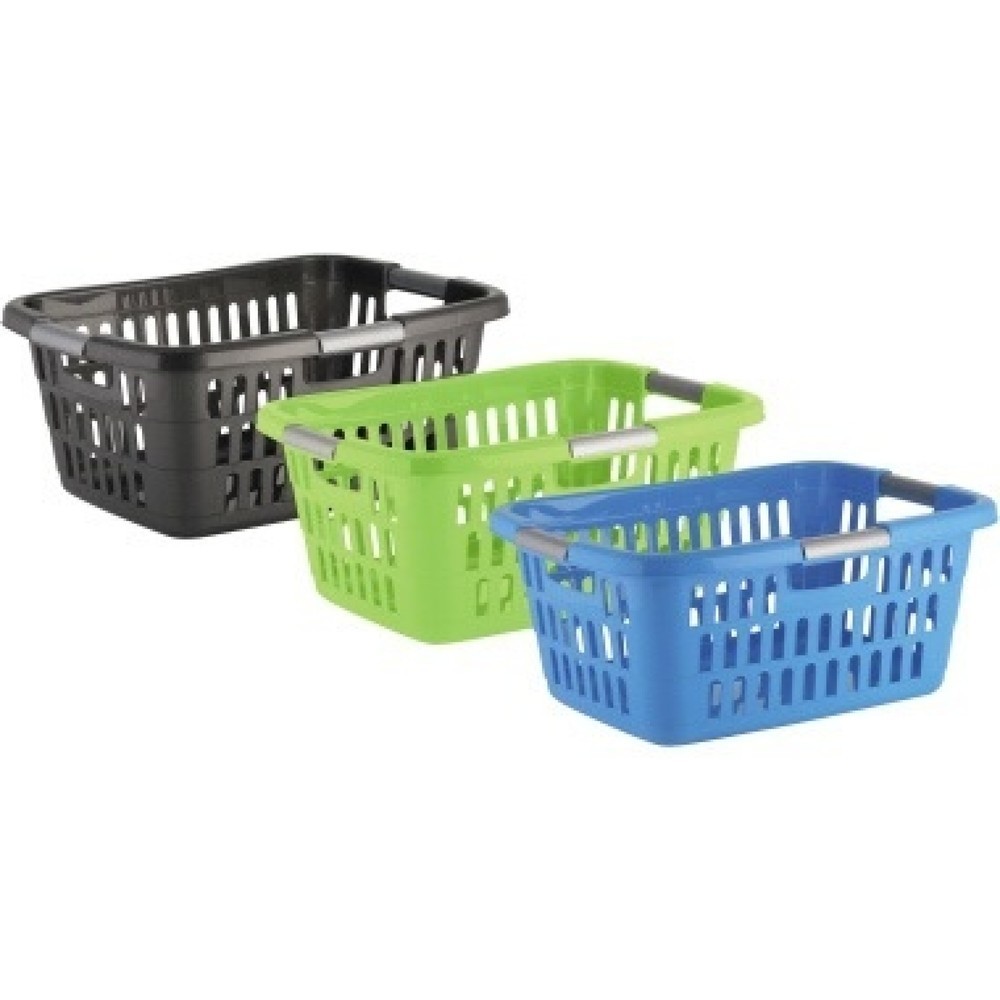 Produktabbildung: axentia Wäschekorb 236103 Kunststoff 61x41x25cm sort.