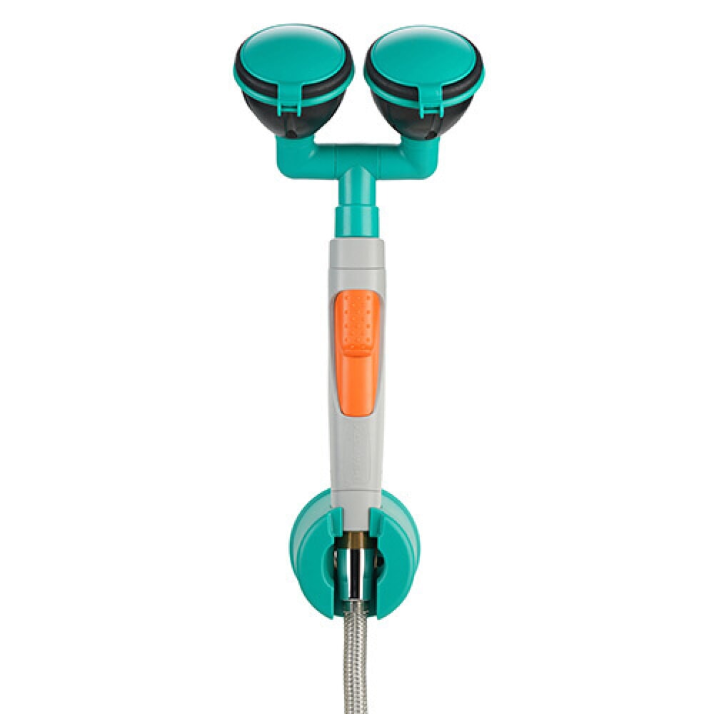 B-Safety Hand-Augendusche mit zwei Brauseköpfen Produktabbildung: B-Safety Hand-Augendusche mit zwei Brauseköpfen