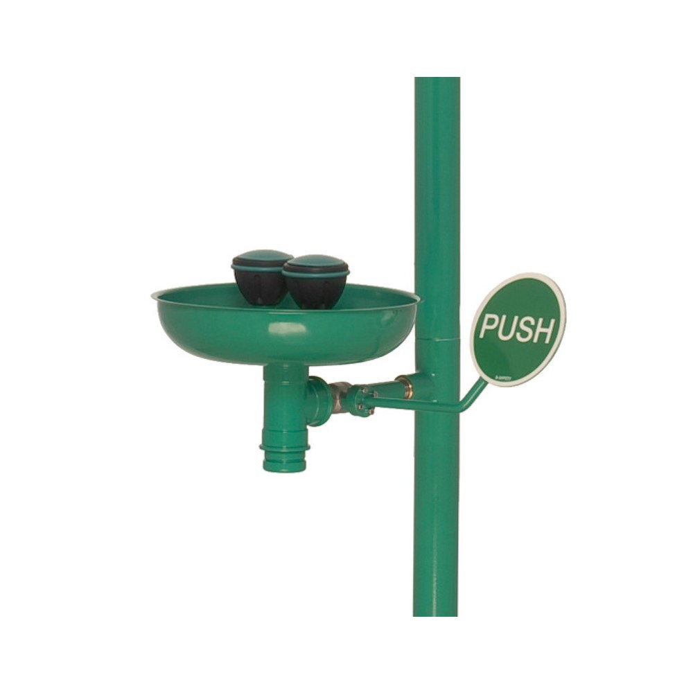 Produktabbildung Nr. 2: B-Safety Körper-Notdusche ClassicLine, Augendusche, Auffangbecken, Bodenmontage