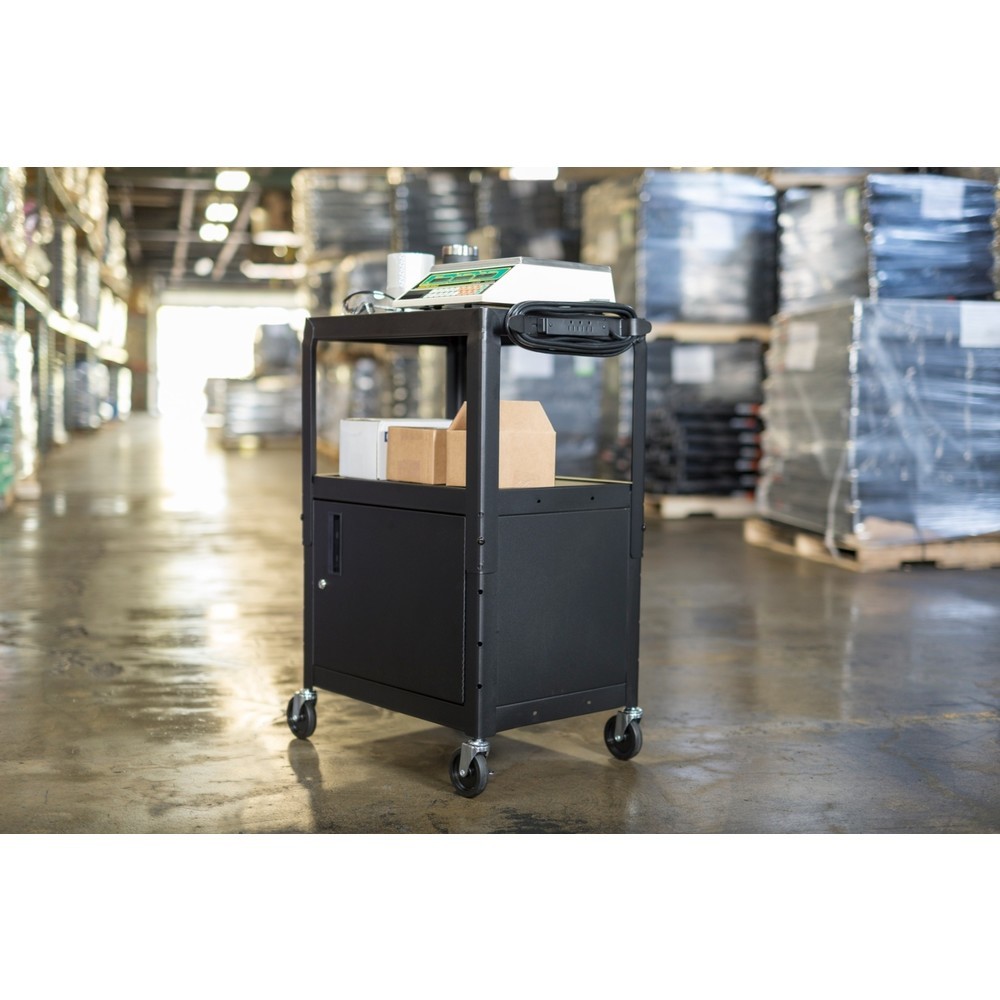 Produktabbildung Nr. 3: Büro- und Aktenwagen, 3 Etagen, mit Unterschrank, schwarz