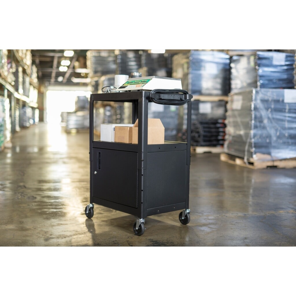 Produktabbildung Nr. 3: Büro- und Aktenwagen, 3 Etagen, mit Unterschrank, schwarz