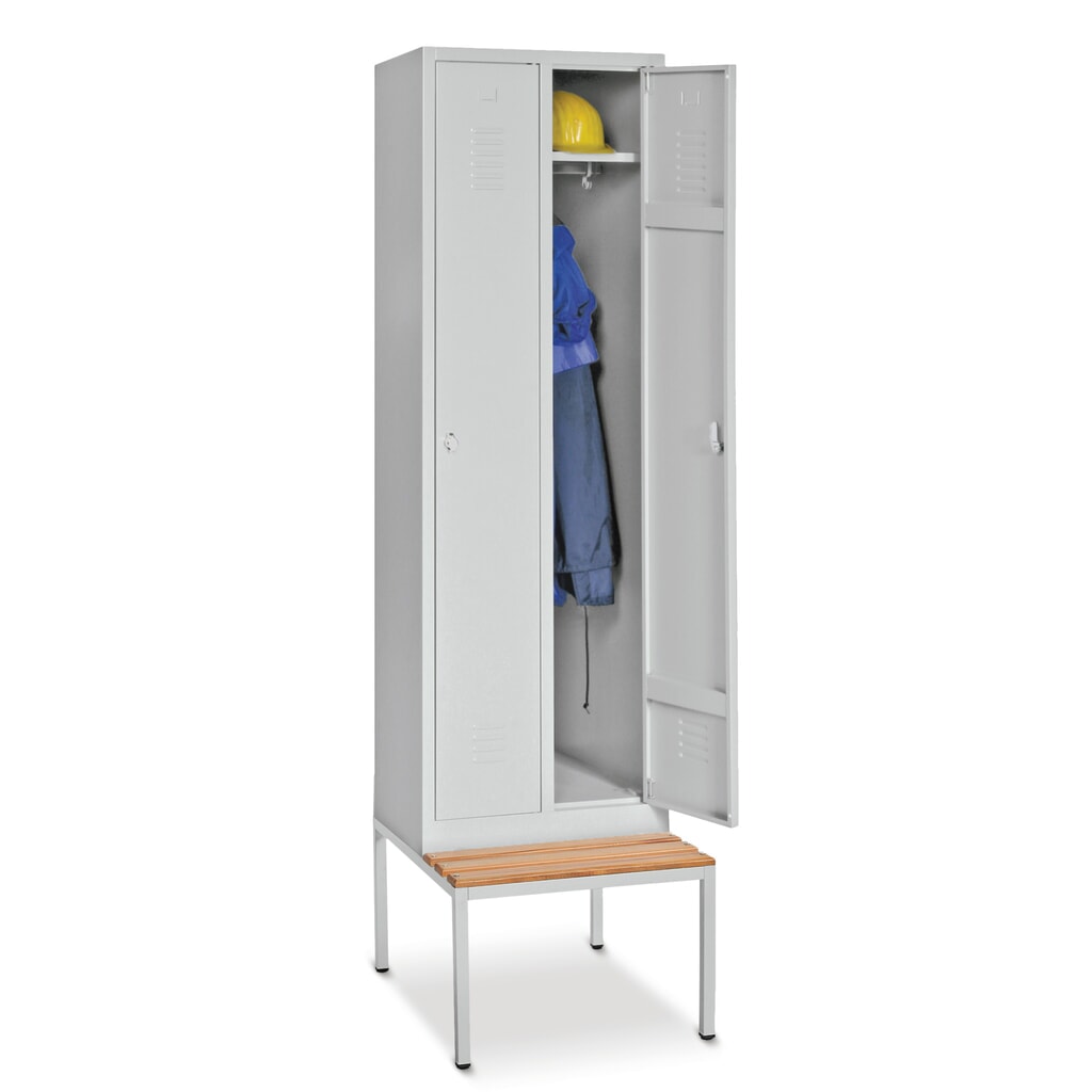 Produktabbildung Nr. 3: HEMMDAL Kleiderspind mit Sitzbank, Drehriegelverschluss, 2 Abteile à 300 mm