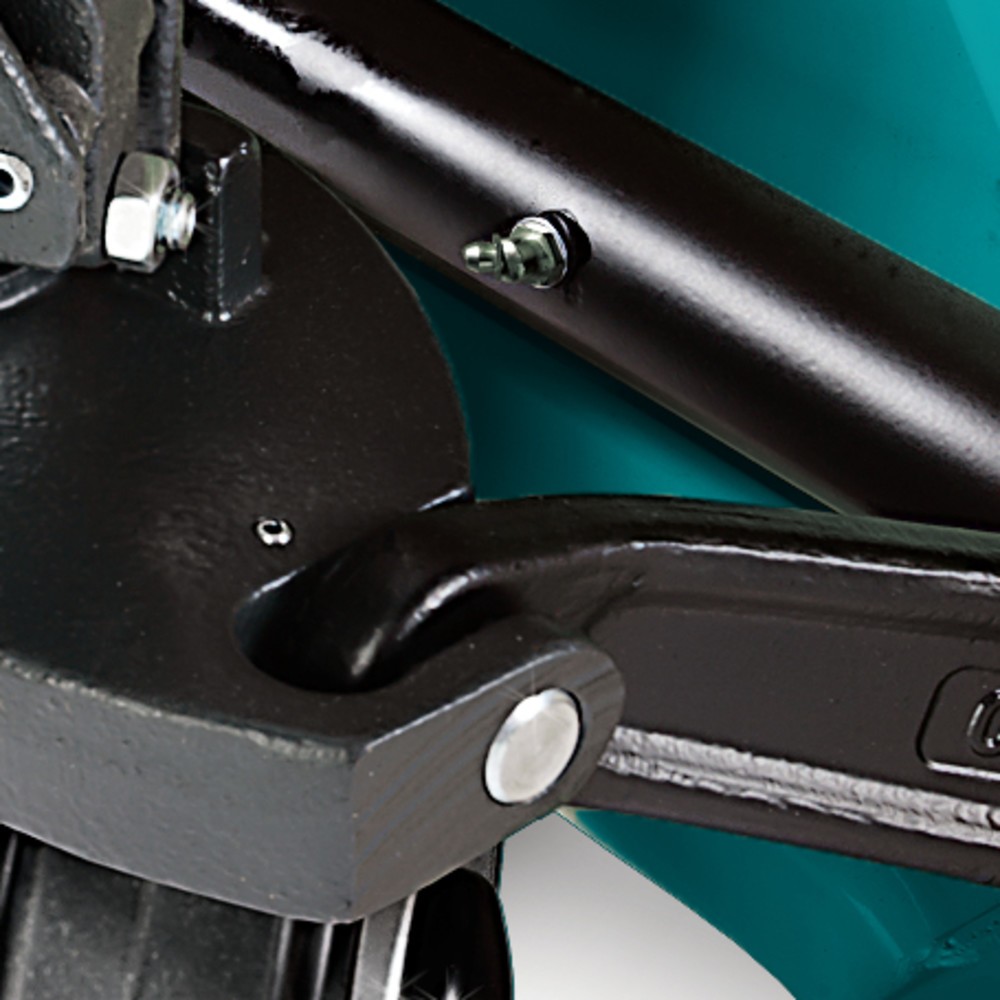 Produktabbildung Nr. 5: B-Ware Handhubwagen Ameise® mit Schnellhub, TK 2.000 kg, GL 1.150 mm, Nylon, Einfachrollen, RAL 5018 türkisblau