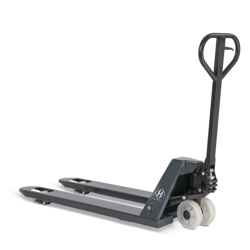 Produktabbildung: B-Ware Handhubwagen HEMMDAL PTM 2.0, Tragfähigkeit 2.000 kg, Gabellänge 1.150 mm, Nylon/Nylon, Einfachrolle
