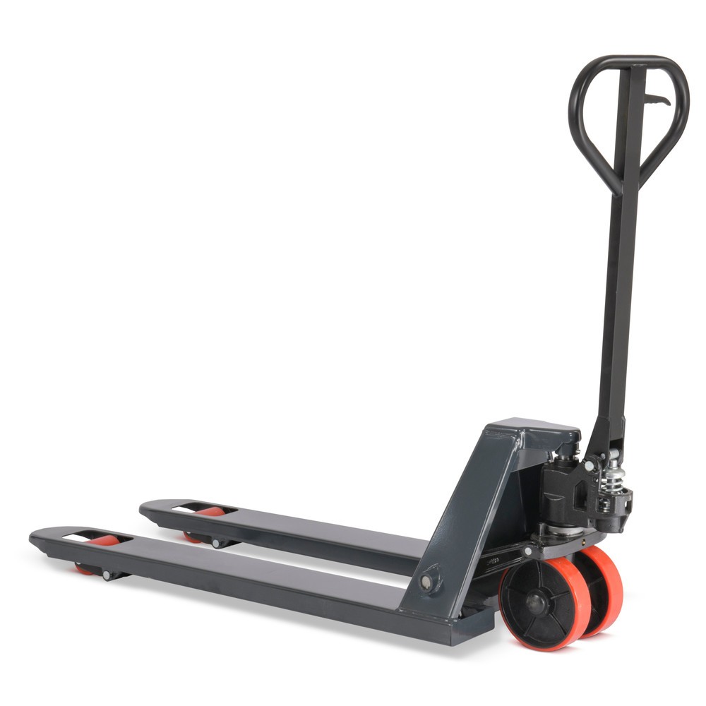 Produktabbildung: Handhubwagen, Tragkraft 2.500 kg, Gabellänge 1.150 mm, Polyurethan, Einfachrollen