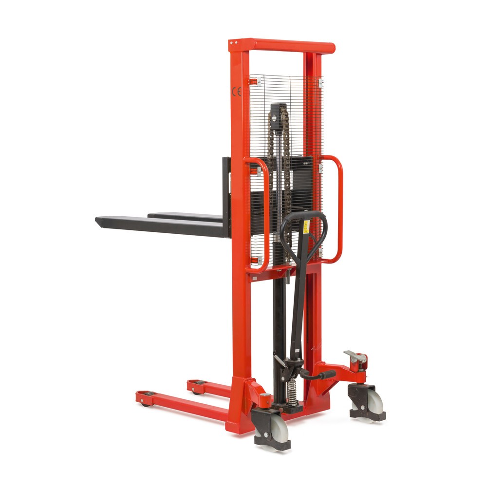 Produktabbildung: B-Ware Hydraulik-Stapler BASIC mit Einfach-Mast - Tragkraft 1.000 kg, Hubhöhe 1.600 mm