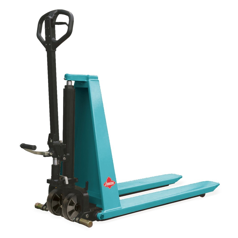 Produktabbildung Nr. 4: C-Ware Scheren-Hubwagen Ameise® mit Schnellhub, TK 1.000 kg, Polyurethan/Nylon, RAL 5018 türkisblau