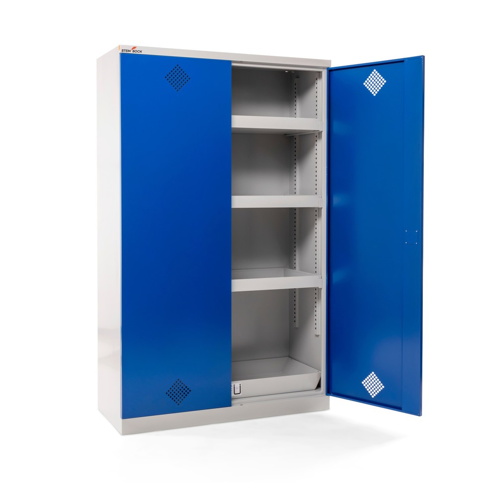 Steinbock® Chemikalienschrank, 4 Bodenauffangwannen nach StawaR, HxBxT 1.950 x 1.200 x 500 mm Produktabbildung Nr. 10: Steinbock® Chemikalienschrank, 4 Bodenauffangwannen nach StawaR, HxBxT 1.950 x 1.200 x 500 mm