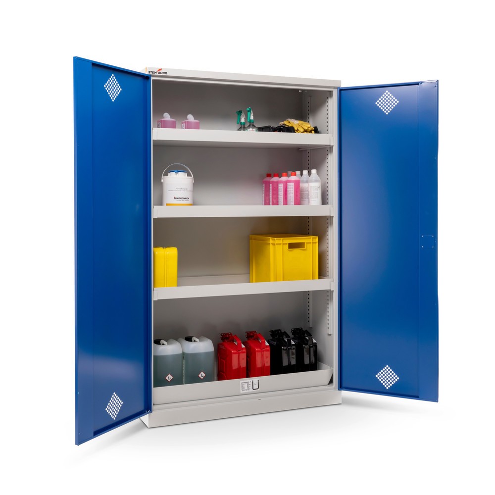 Steinbock® Chemikalienschrank, 4 Bodenauffangwannen nach StawaR, HxBxT 1.950 x 1.200 x 500 mm Produktabbildung Nr. 12: Steinbock® Chemikalienschrank, 4 Bodenauffangwannen nach StawaR, HxBxT 1.950 x 1.200 x 500 mm