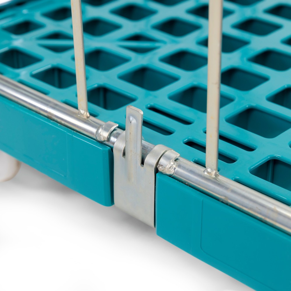 N° de l'image du produit 5 : Ameise® Bac à roulettes, 3 côtés, à mailles fines, électro-zingué, plateau à roulettes en plastique, HxlxP 1 810 x 724 x 815 mm