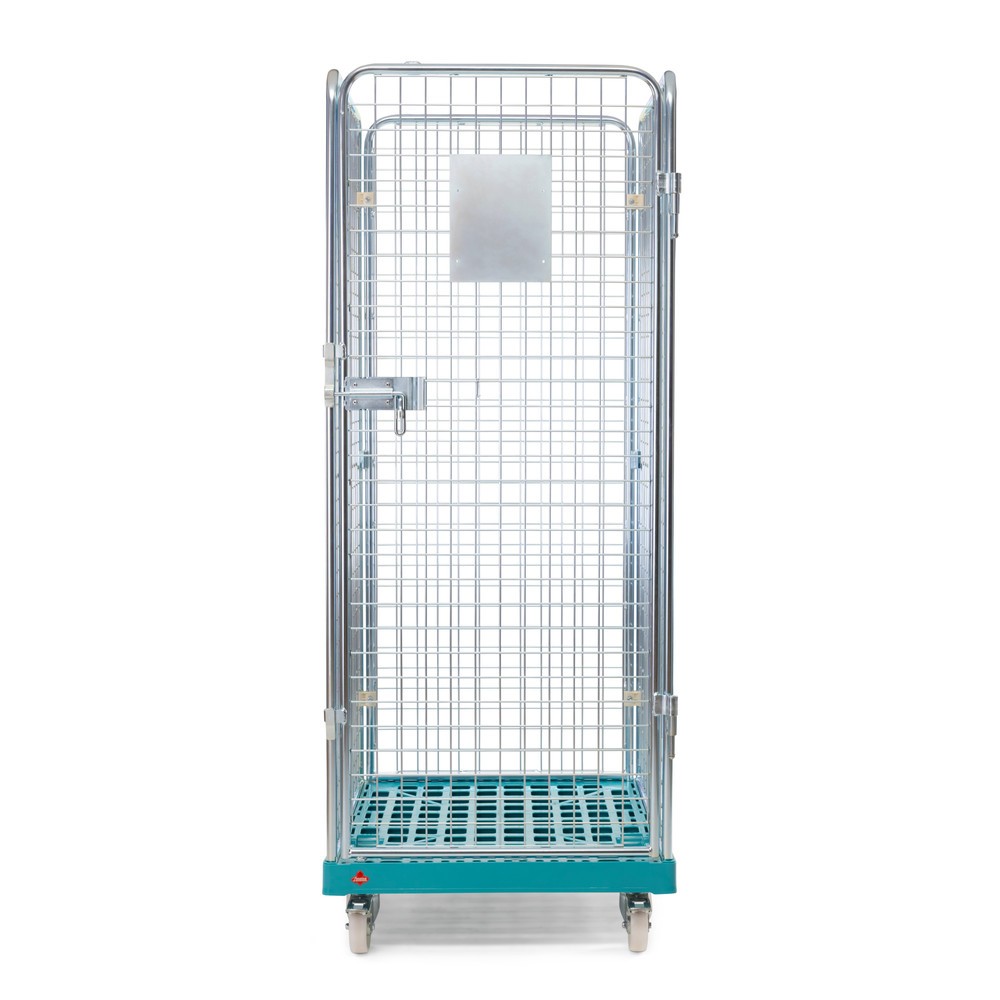 N° de l'image du produit 4 : Ameise® Bac à roulettes, 4 côtés, à mailles fines, électro-zingué, plateau à roulettes en plastique, HxlxP 1 810 x 724 x 815 mm