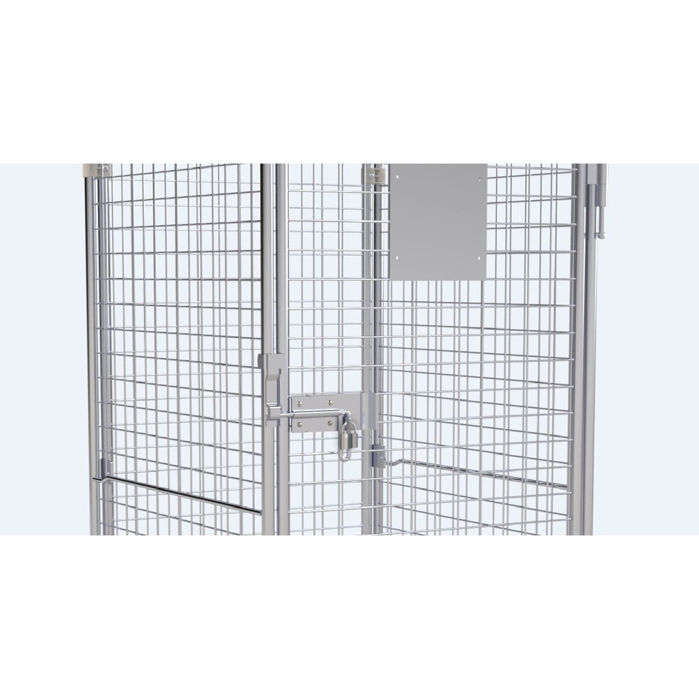 N° de l'image du produit 7 : Ameise® Bac à roulettes, 4 côtés, à mailles fines, électro-zingué, plateau à roulettes en plastique, HxlxP 1 810 x 724 x 815 mm