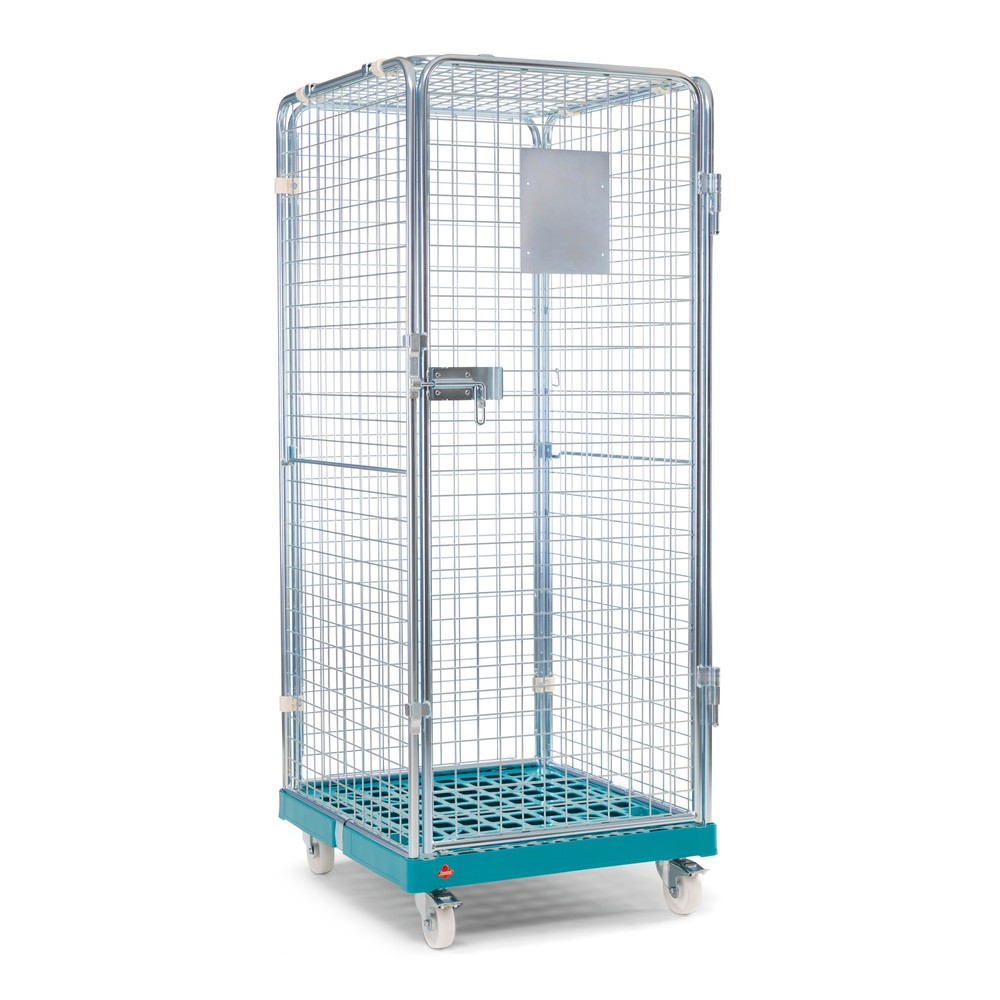 N° de l'image du produit 4 : Ameise® Bac à roulettes antivol, 5 côtés, électro-zingué, plateau à roulettes en plastique, HxlxP 1 810 x 724 x 815 mm