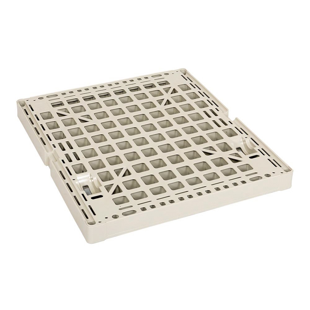 N° de l'image du produit 2 : Conteneur à roulettes, 4 côtés, paroi avant semi-rabattable, plaque roulante en plastique, H x l x P 1 650 x 724 x 815 mm, gris silex