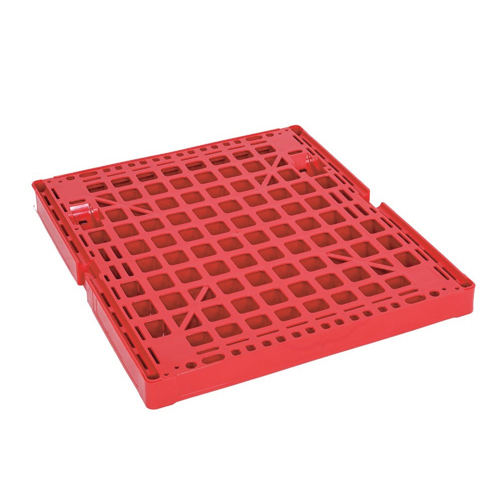 N° de l'image du produit 2 : Conteneur à roulettes, 4 côtés, paroi avant monobloc, plateaux à roulettes en plastique, HxlxP 1 650 x 724 x 815 mm, rouge feu