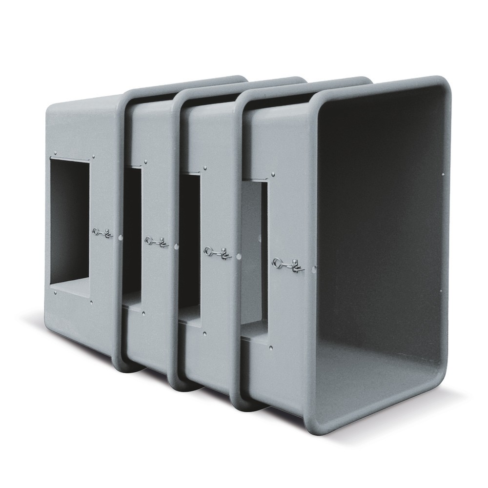 N° de l'image du produit 2 : Bac à sel CEMO avec ouverture d’écoulement, gris/orange, 200 litres