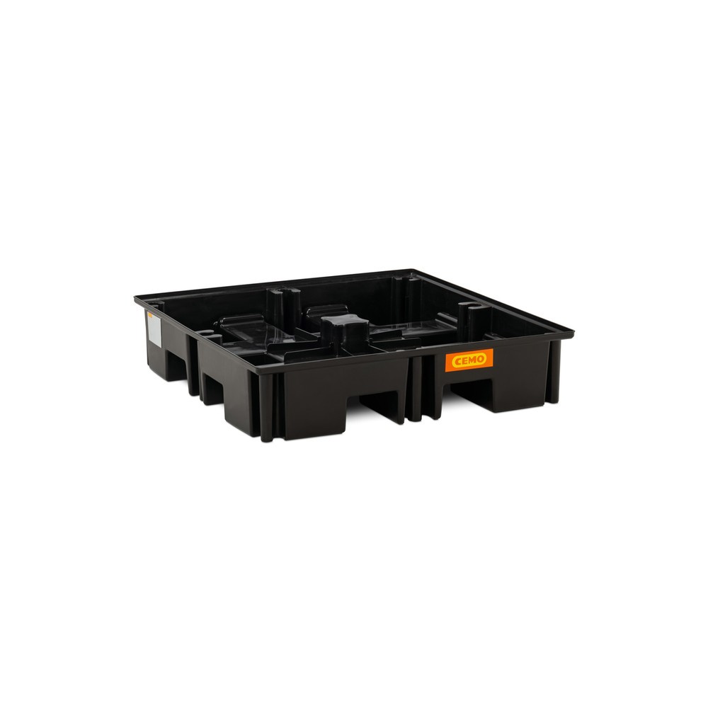 Illustration du produit: Bac collecteur pour palettes CEMO 220/4, pour 1 palette 1 200 x 1 200 mm, contenance 220 l, sans grille