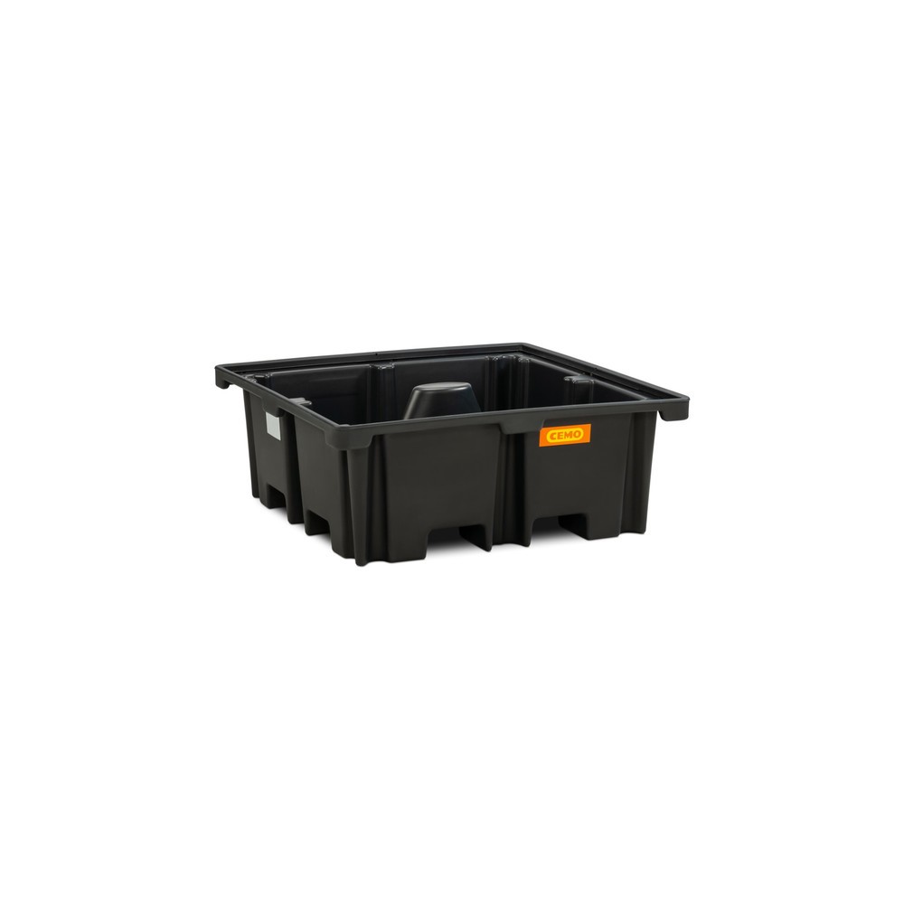 Illustration du produit: Bac collecteur pour palettes CEMO 400/4, pour 1 palette 1 200 x 1 200 mm, contenance 400 l, sans grille