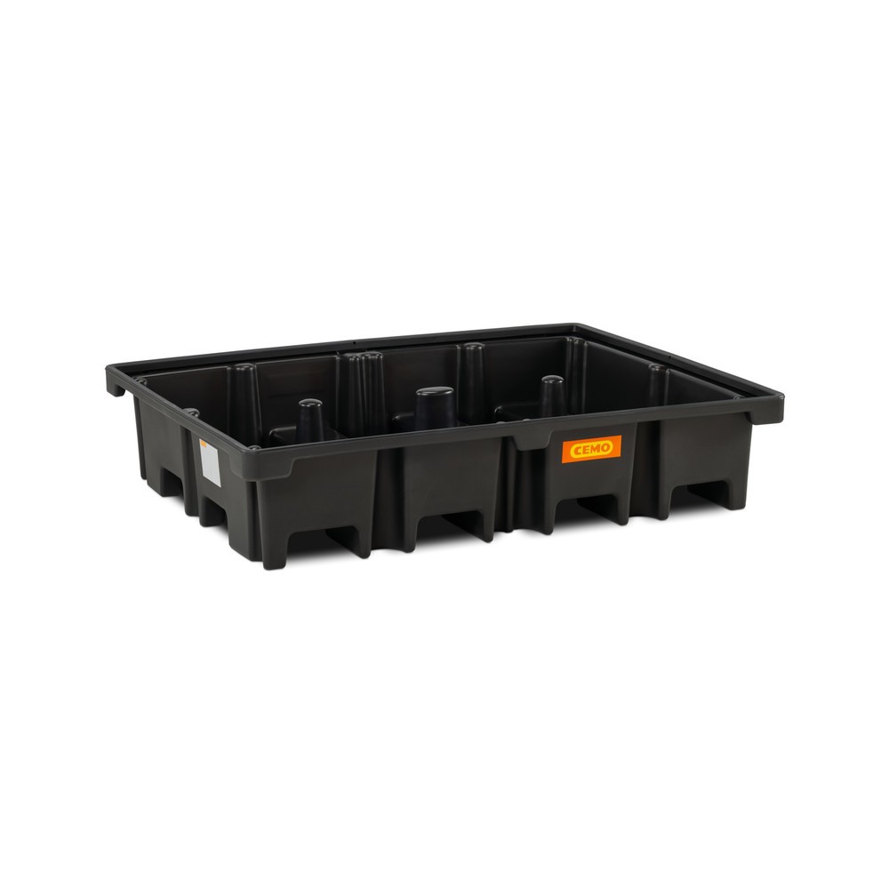 Illustration du produit: Bac collecteur pour palettes CEMO 425/4, pour 2 palettes 1 200 x 800 mm transversal, contenance 425 l, sans grille