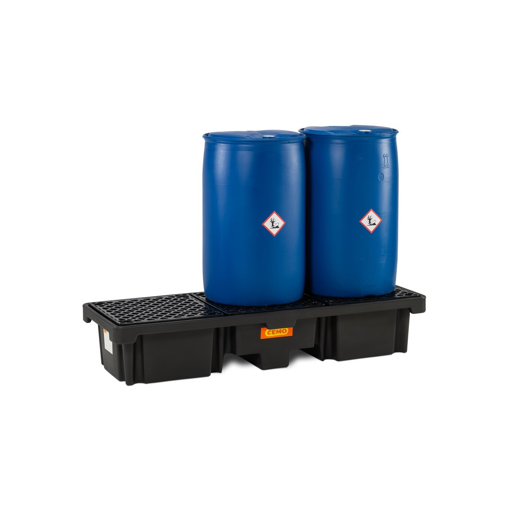 N° de l'image du produit 2 : Bac de récupération de fûts CEMO 230/3, 3x 200 l, contenance 215 l