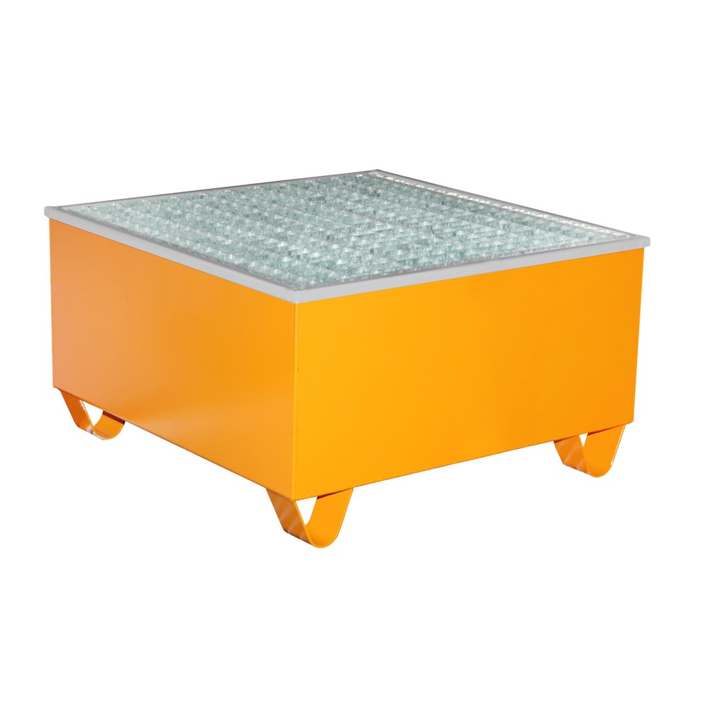 Illustration du produit: Bauer® bac de rétention en acier AW-1/polyéthylène (PE), peint, jaune-orange