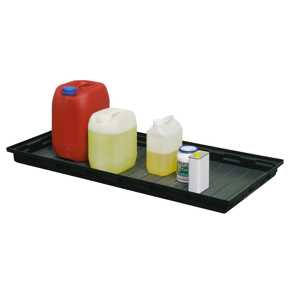 N° de l'image du produit 2 : Bac de rétention plat CEMO en PE, HxlxP 80 x 620 x 1 300 mm, volume de rétention 40 l