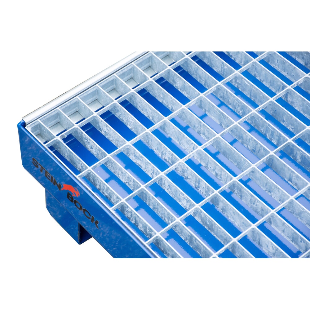 N° de l'image du produit 4 : Steinbock® bac de rétention pour 4 x fûts de 60 litres, avec grille, bleu