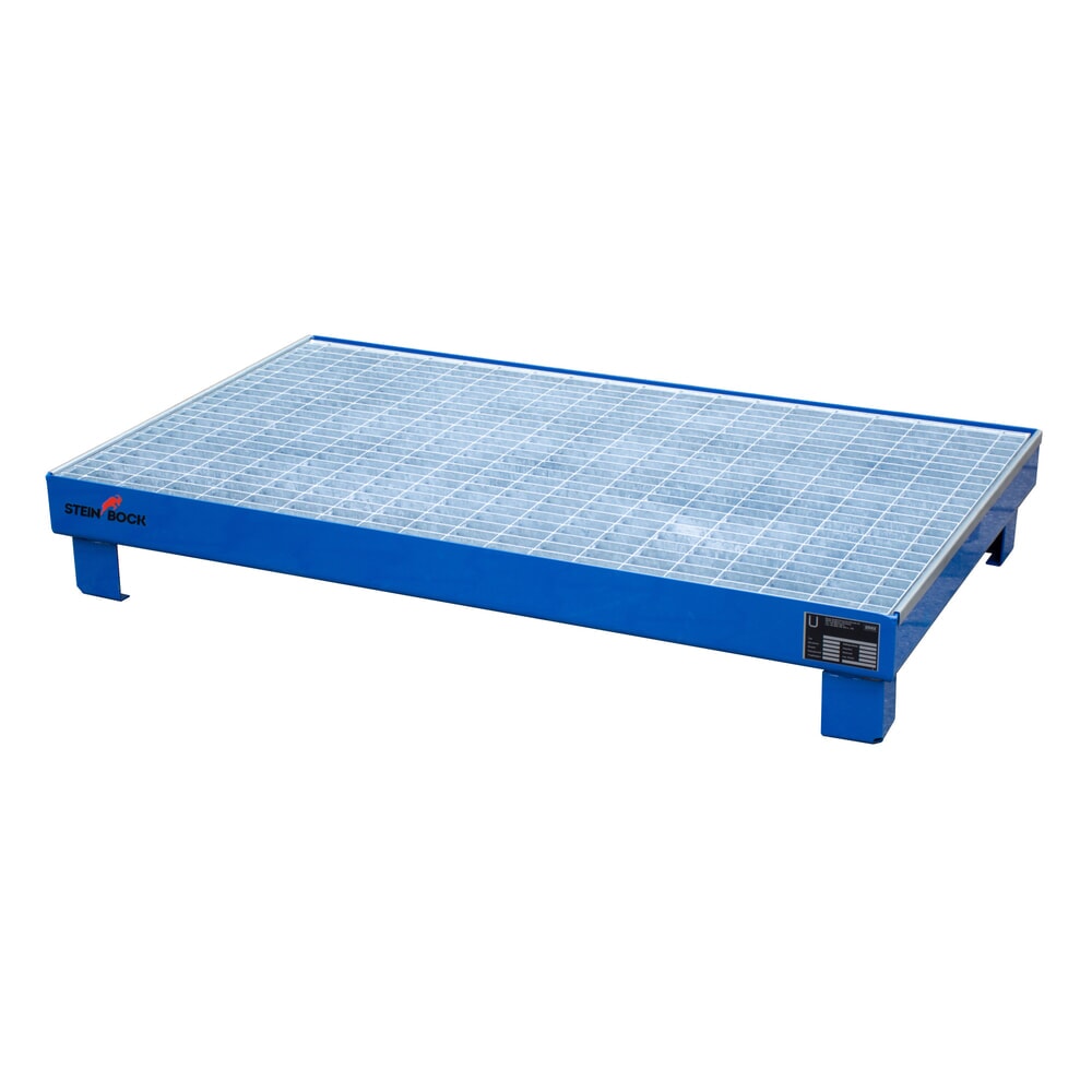 Illustration du produit: Steinbock® bac de rétention pour 6 x fûts de 60 litres, avec grille, bleu