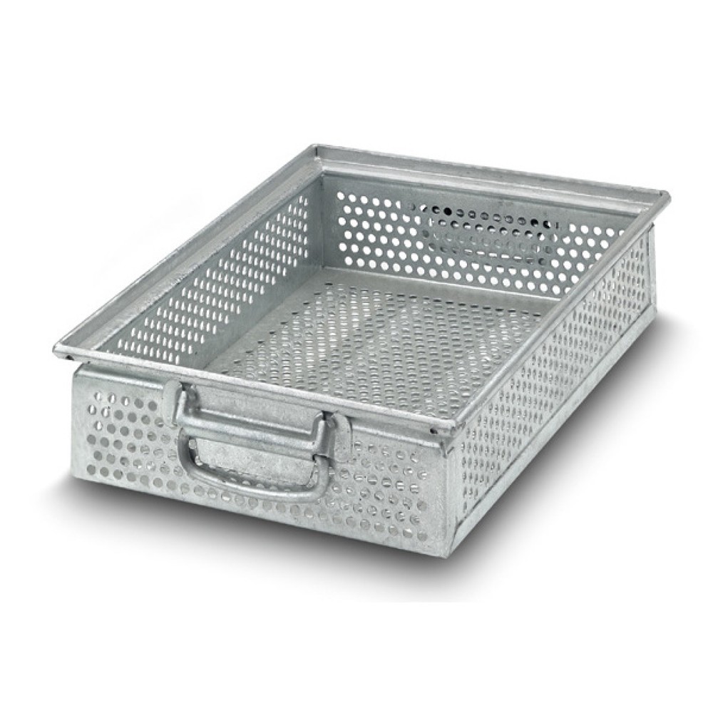 Illustration du produit: Eurobox en tôle d’acier, avec perforation fine Ø 5 mm, haut. x larg. x prof. 150 x 300 x 200 mm