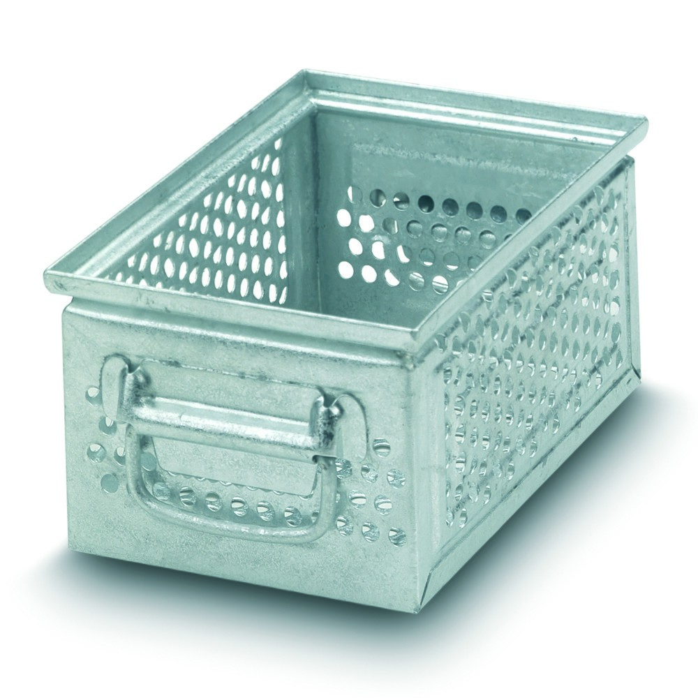 N° de l'image du produit 2 : Bac empilable rotatif en tôle d’acier, avec perforation grossière Ø 10 mm, HxlxP 200 x 500 x 300 mm
