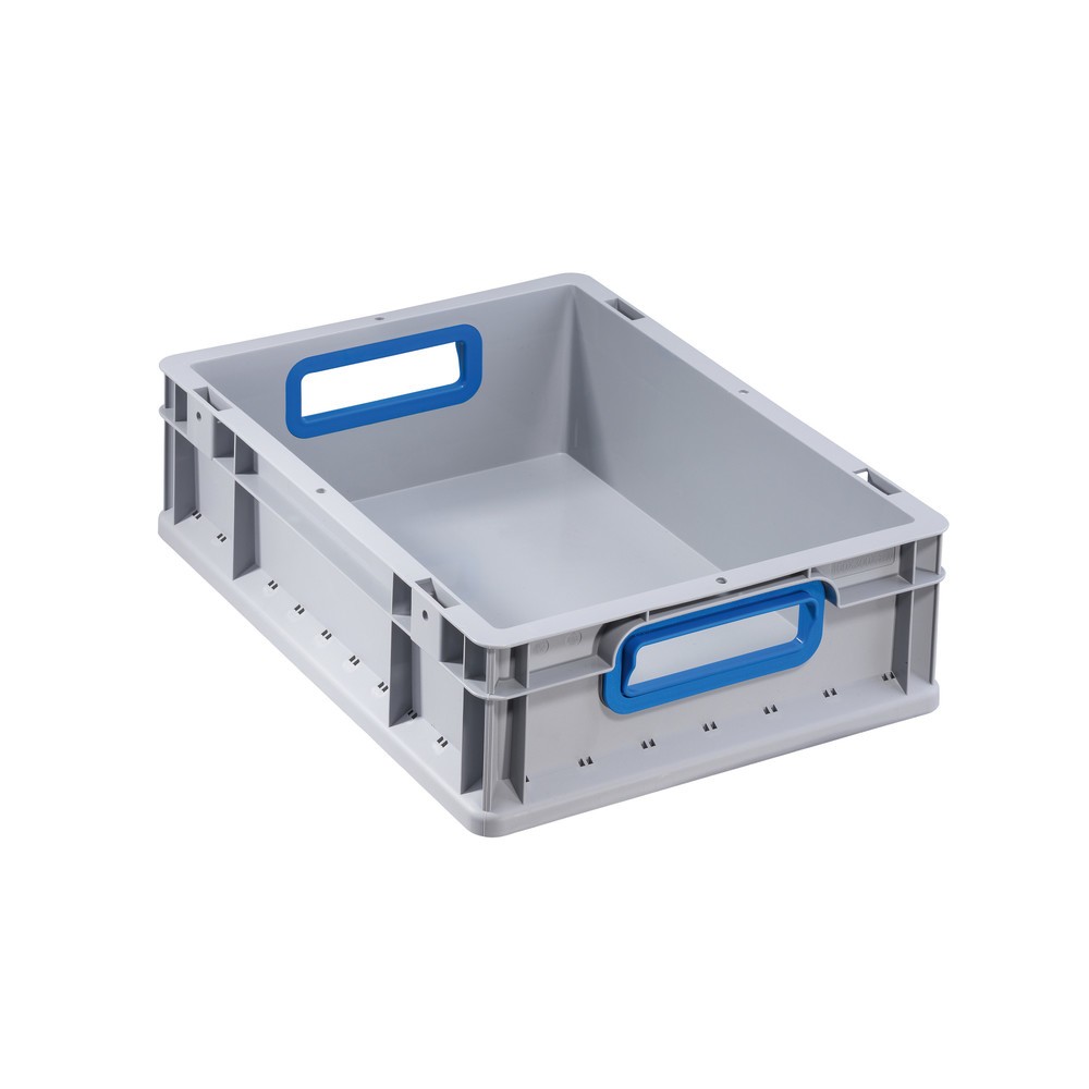 Illustration du produit: Allit Eurobox, avec poignées bleues, haut. × larg. × prof. 120 × 400 × 300 mm, 11 litres