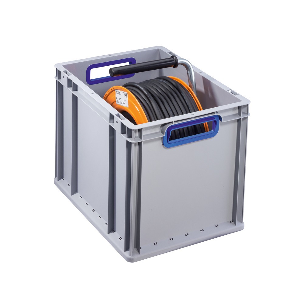 N° de l'image du produit 3 : Allit Eurobox, avec poignées bleues, haut. x larg. x prof. 320 x 400 x 300 mm, 30 litres