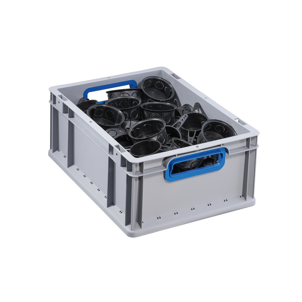 N° de l'image du produit 3 : Allit Eurobox, avec poignées bleues, haut. x larg. x prof. 170 x 400 x 300 mm, 16 litres