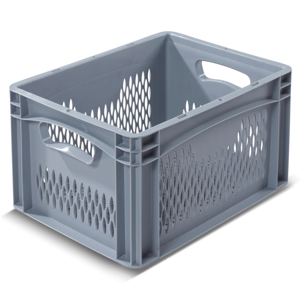 Illustration du produit: Alpha Eurobox en PP avec parois perforées, 20,8 litres, haut. x larg. x prof. 220 x 400 x 300 mm
