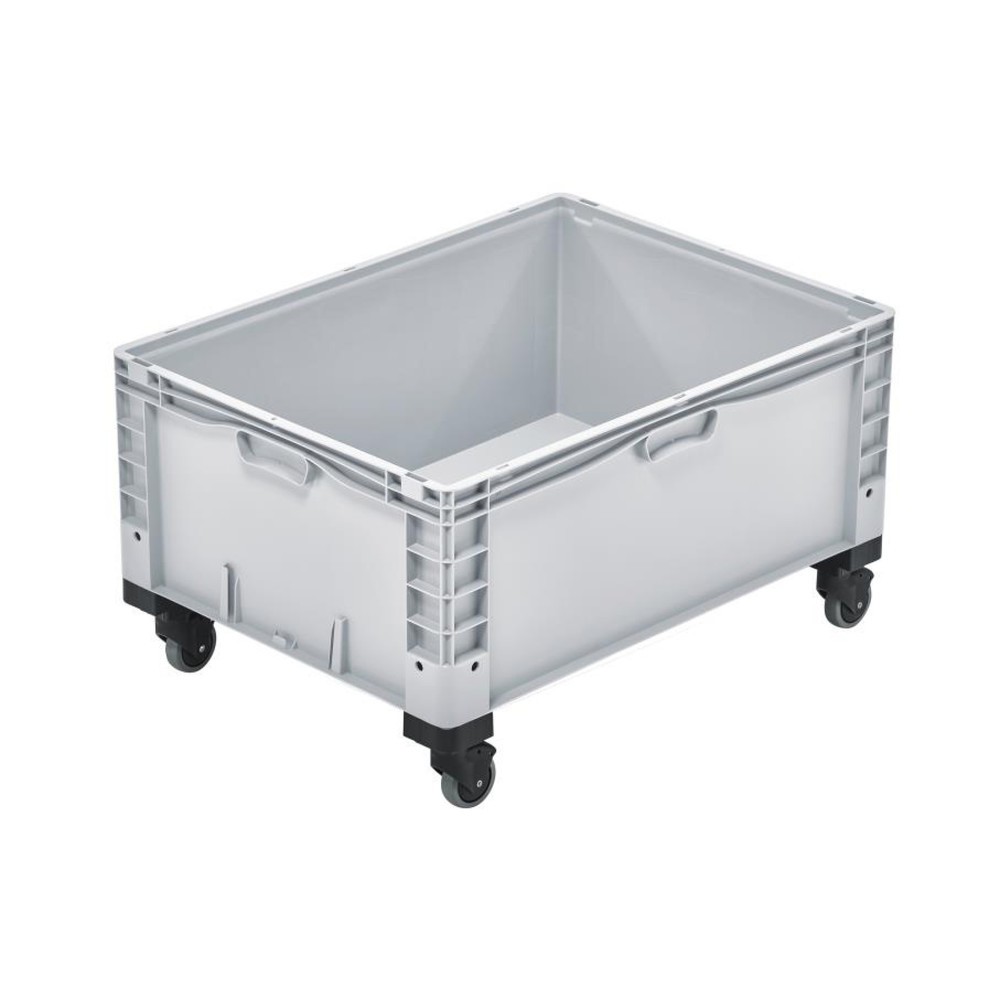 Illustration du produit: Caisse Alpha Eurobox en PP à parois fermées, HxlxP 460 x 600 x 800 mm, avec roulettes