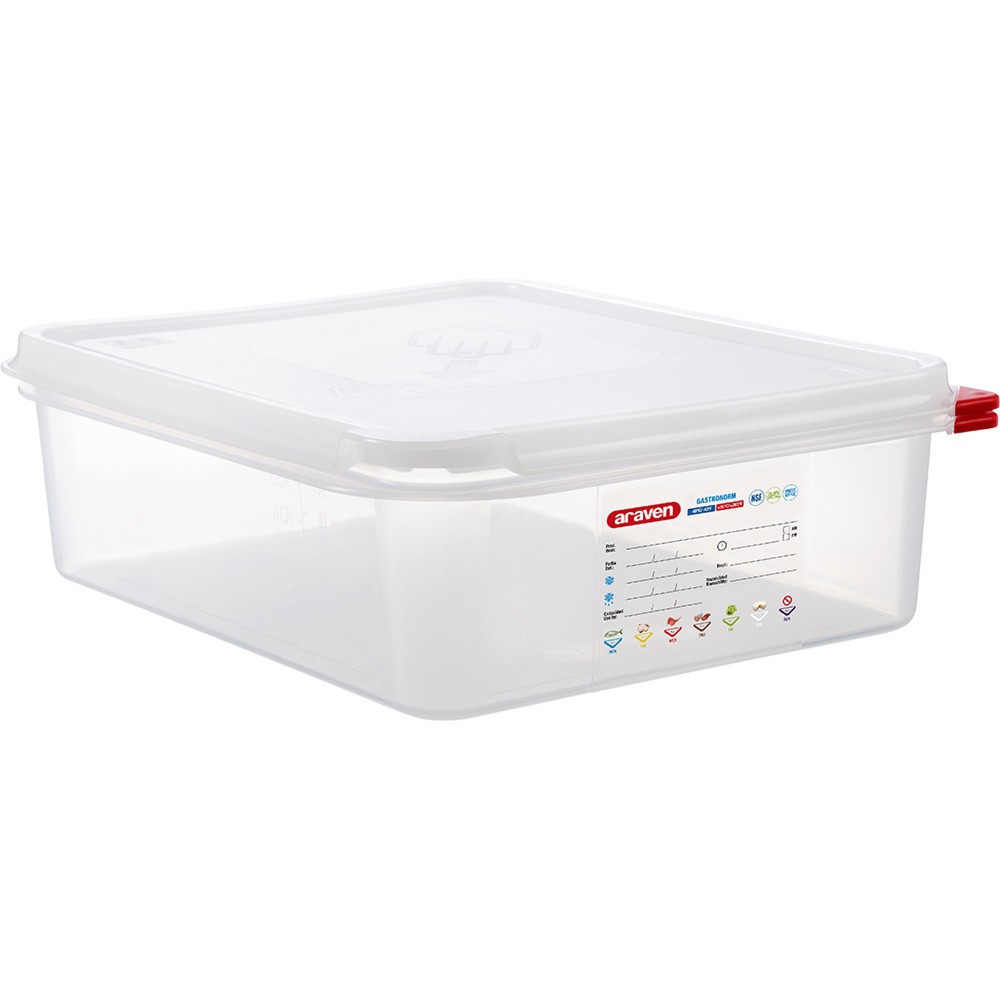 N° de l'image du produit 1 : Bac Gastronorm Stalgast ARAVEN avec couvercle, polypropylène, GN 1/2 (100 mm)