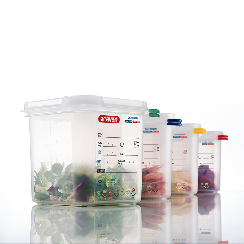 N° de l'image du produit 4 : Bac Gastronorm Stalgast ARAVEN avec couvercle, polypropylène, GN 1/2 (100 mm)
