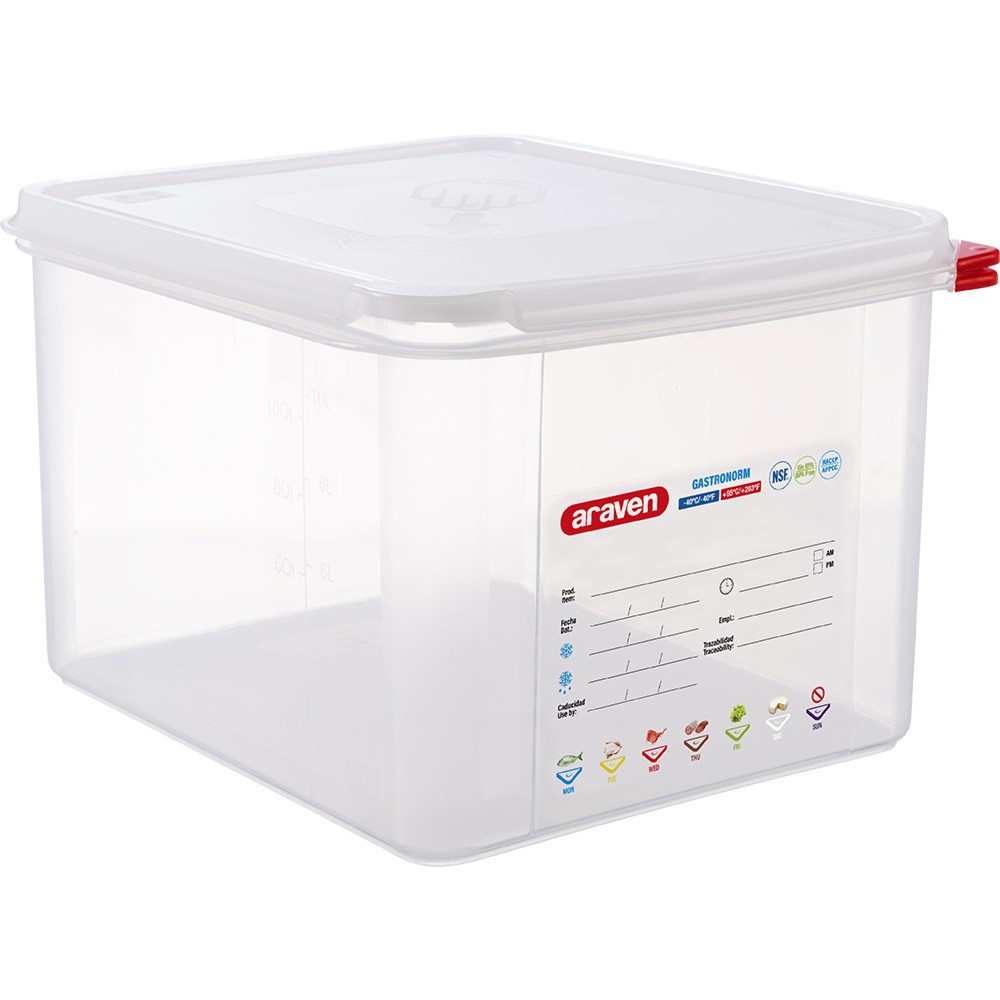 N° de l'image du produit 1 : Bac Gastronorm Stalgast ARAVEN avec couvercle, polypropylène, GN 1/2 (200mm)