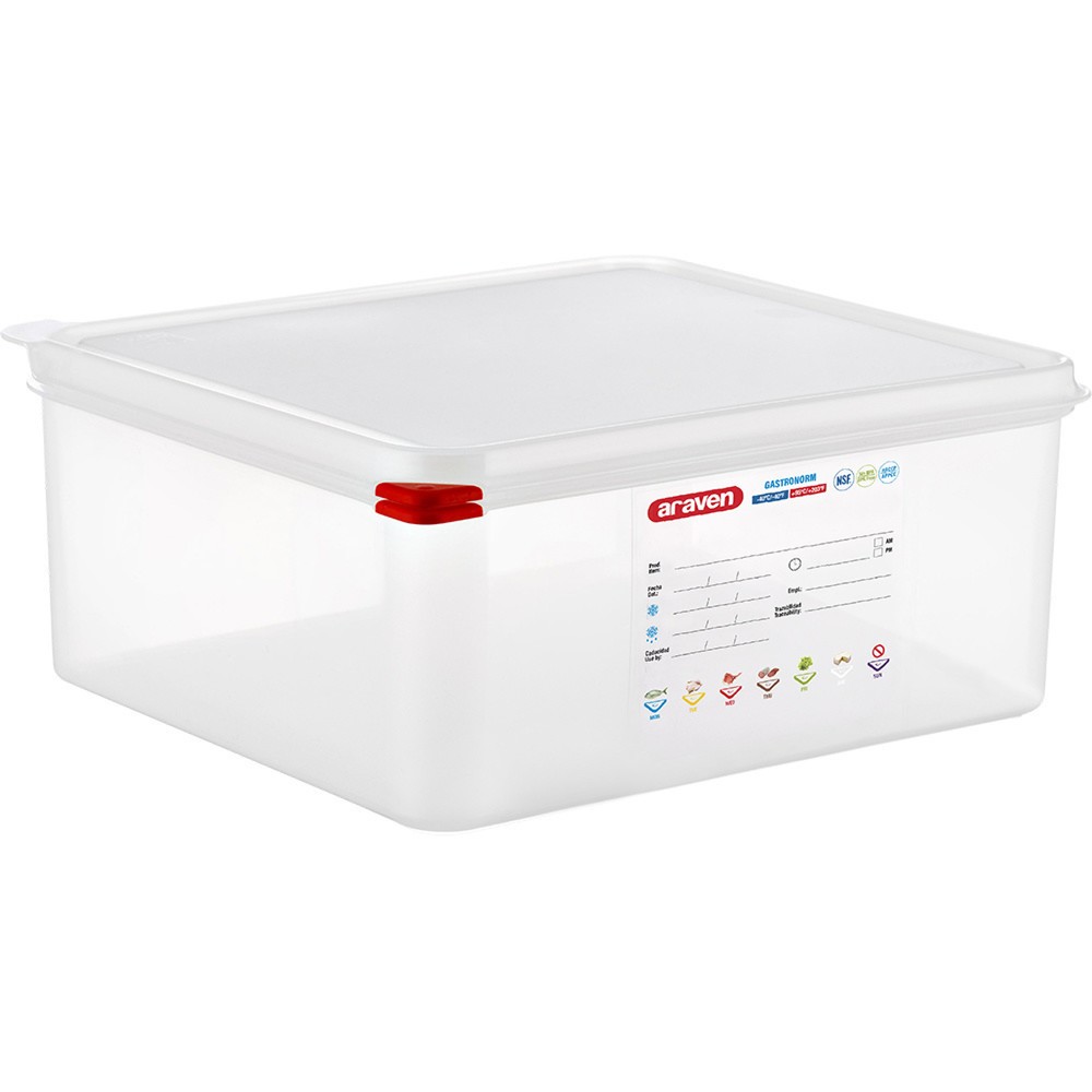 N° de l'image du produit 1 : Bac Gastronorm Stalgast ARAVEN avec couvercle, polypropylène, GN 2/3 (150 mm)