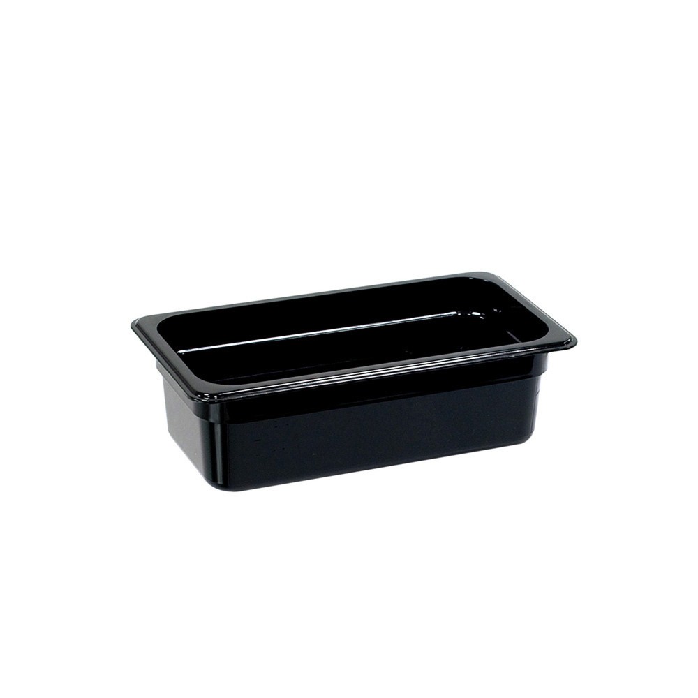 N° de l'image du produit 1 : Bac Gastronorm Stalgast, polycarbonate, noir, GN 1/3 (150 mm)
