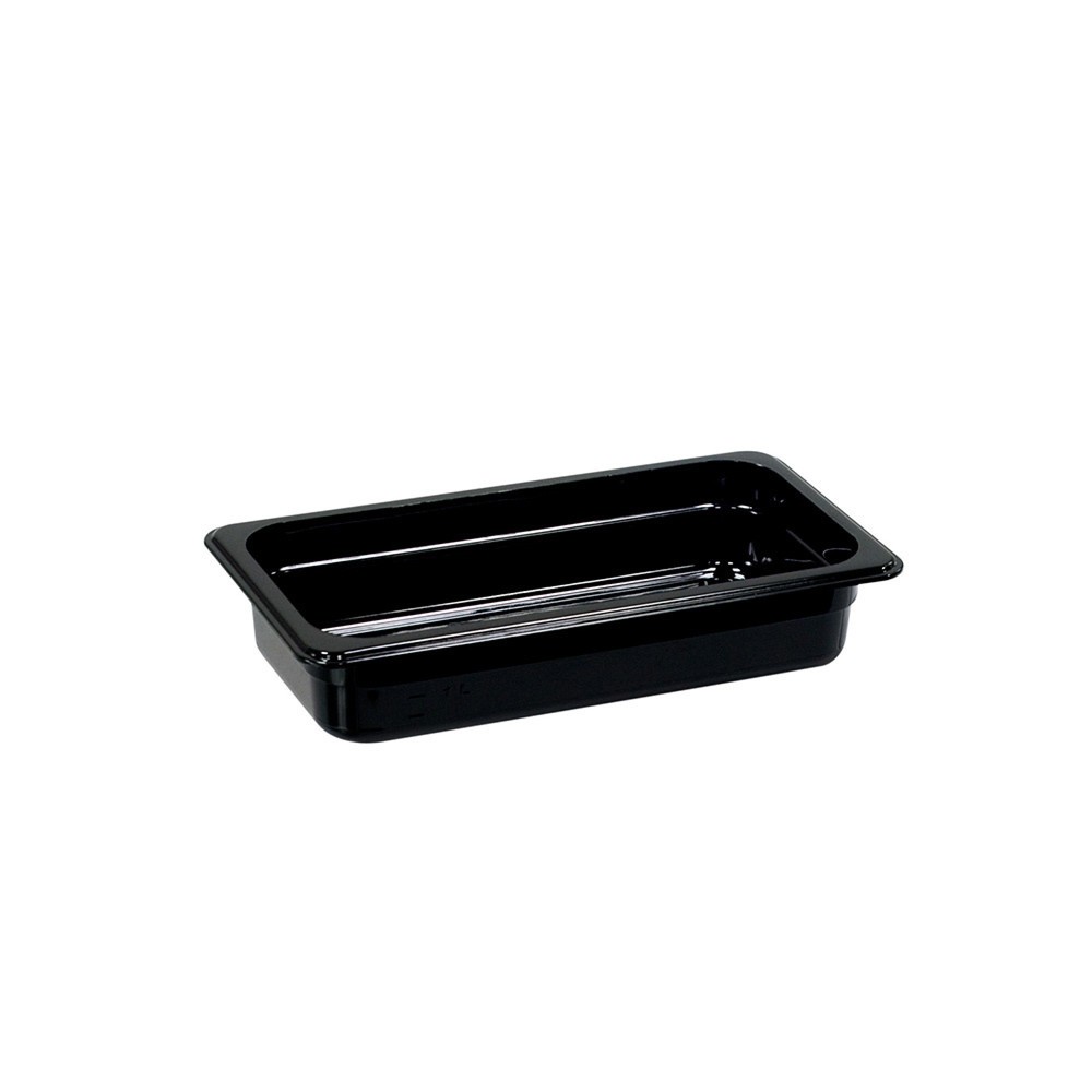 N° de l'image du produit 1 : Bac Gastronorm Stalgast, polycarbonate, noir, GN 1/3 (65 mm)