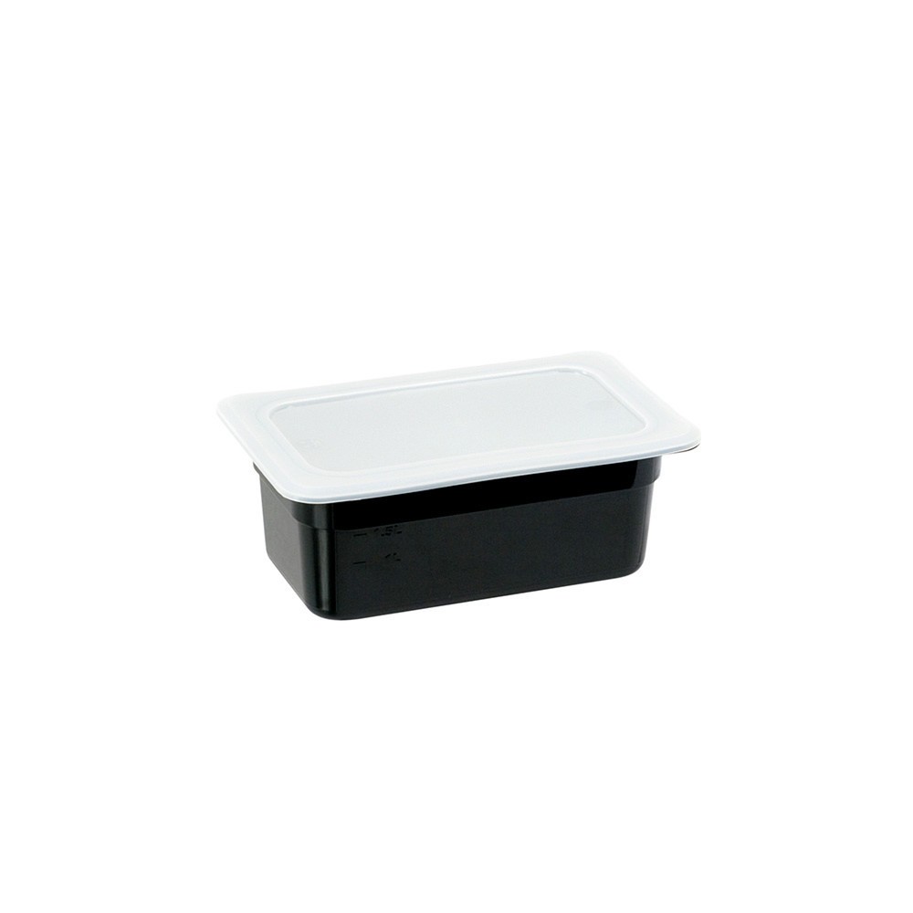 N° de l'image du produit 2 : Bac Gastronorm Stalgast, polycarbonate, noir, GN 1/4 (100 mm)