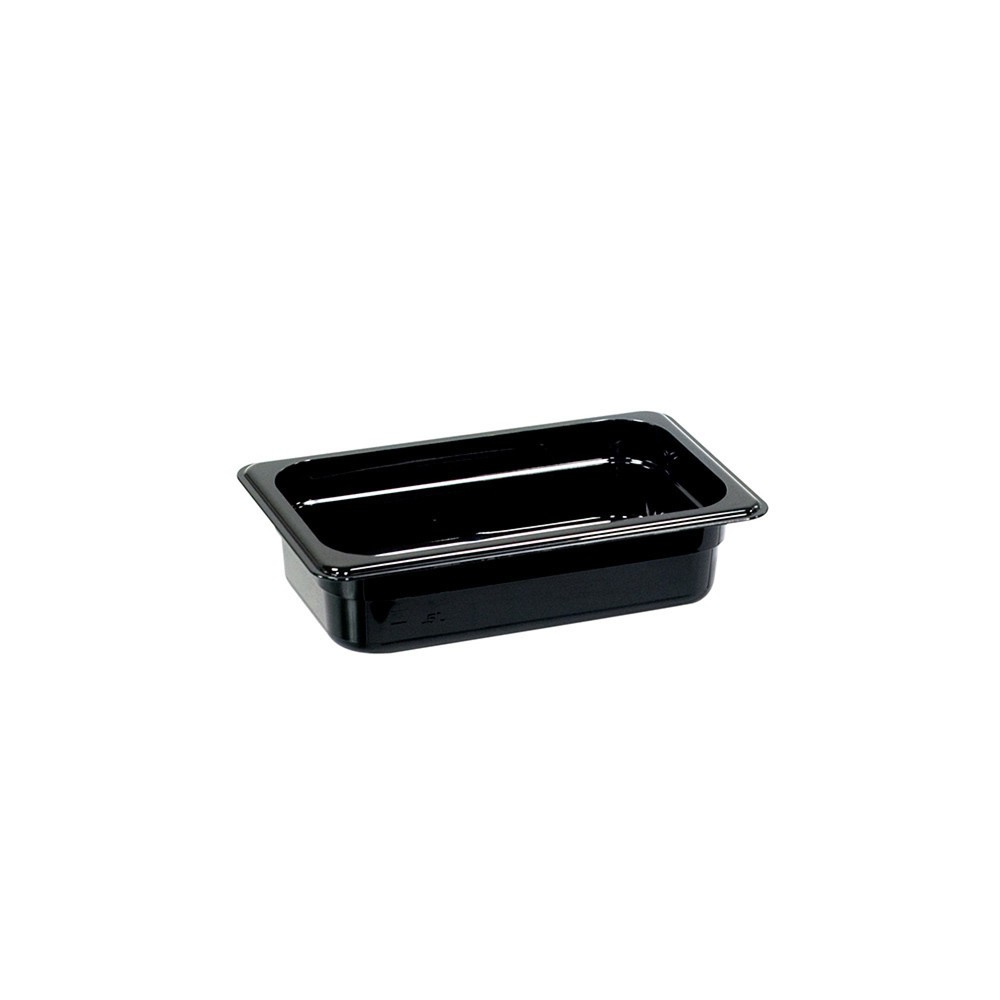 N° de l'image du produit 1 : Bac Gastronorm Stalgast, polycarbonate, noir, GN 1/4 (65 mm)