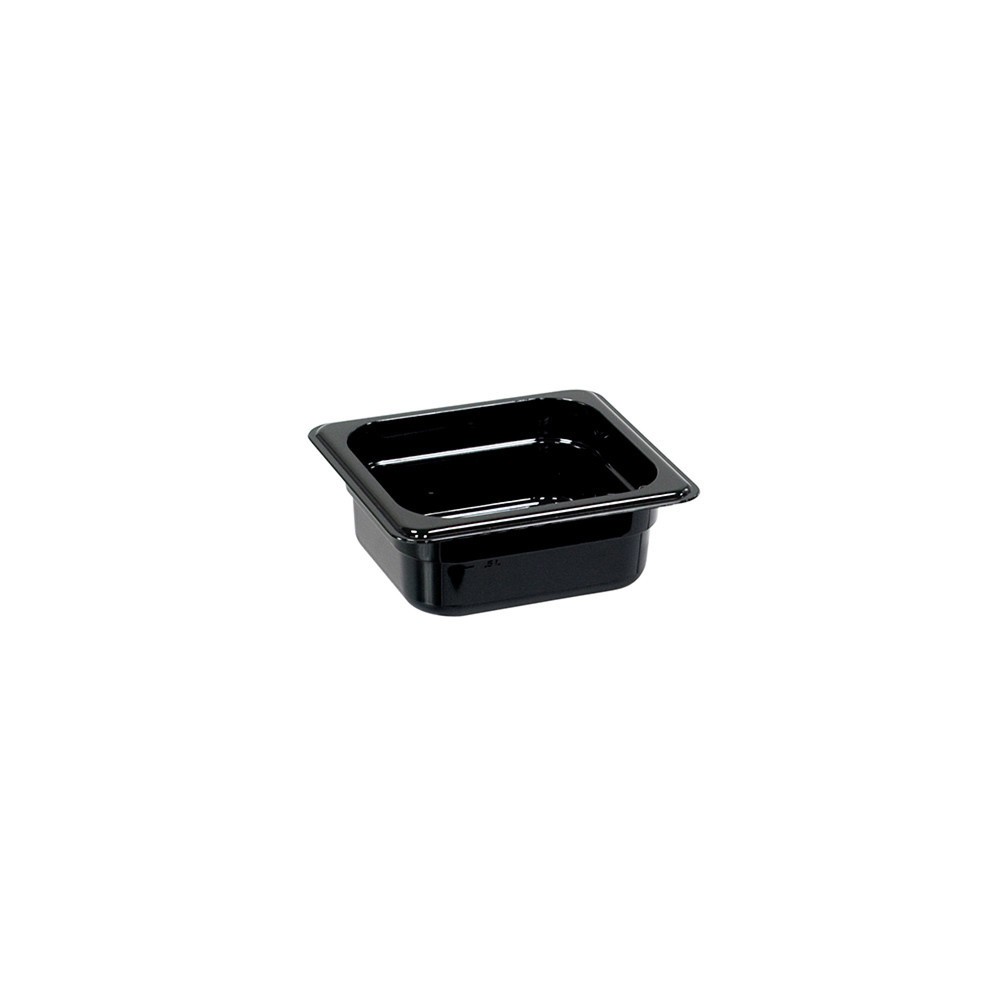 N° de l'image du produit 1 : Bac Gastronorm Stalgast, polycarbonate, noir, GN 1/6 (100 mm)